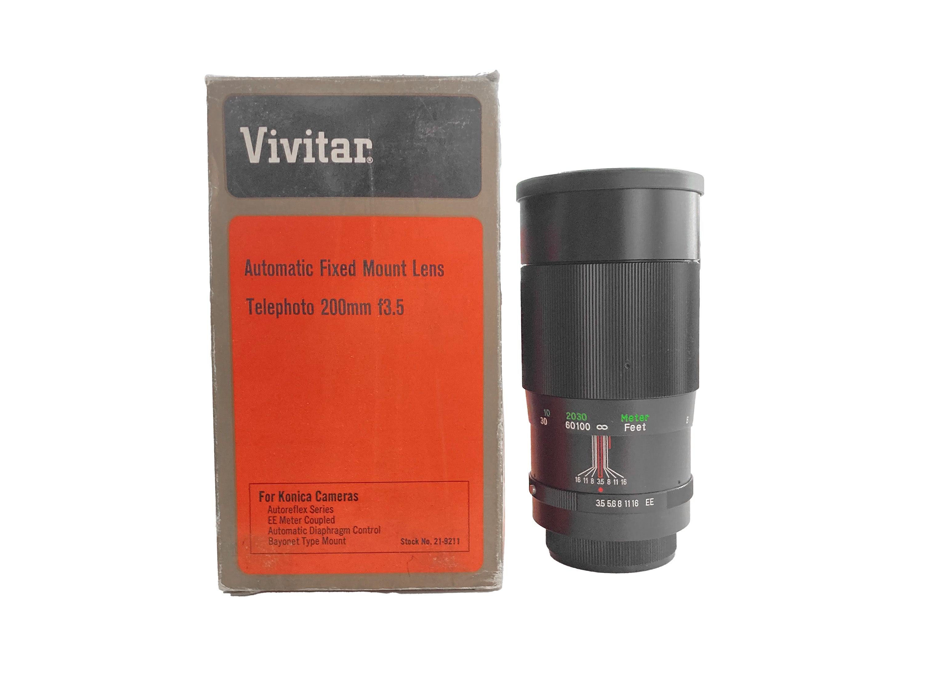 Vivitar 200mm f/3.5 per Konica Come Nuovo