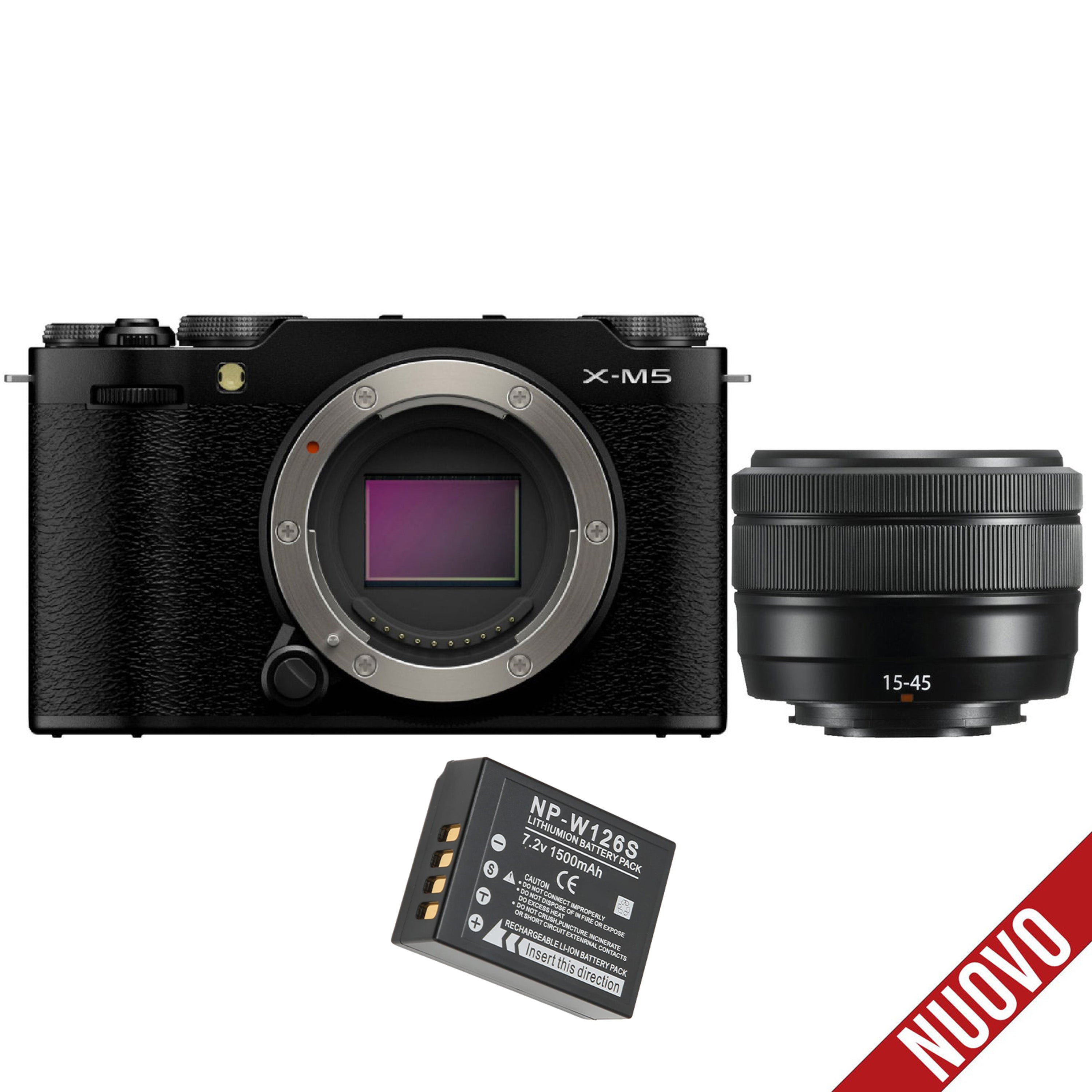 Kit Fujifilm X-M5 + 15-45 mm f/3.5-5.6 OIS PZ + 2° Batteria omaggio Nuovi