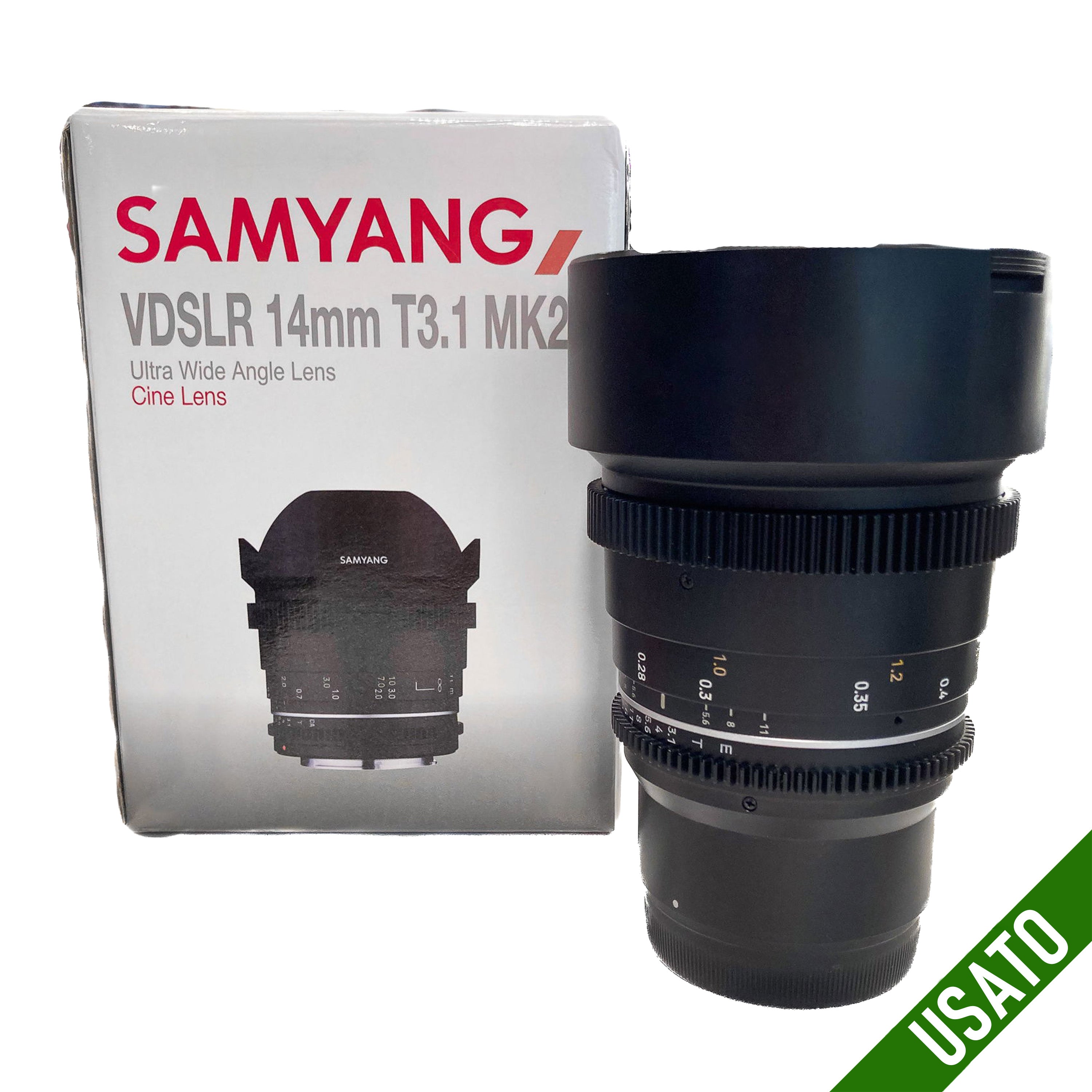 Obiettivo Cine Samyang 14 mm T/3.1 MK2 per Sony Ottime Condizioni