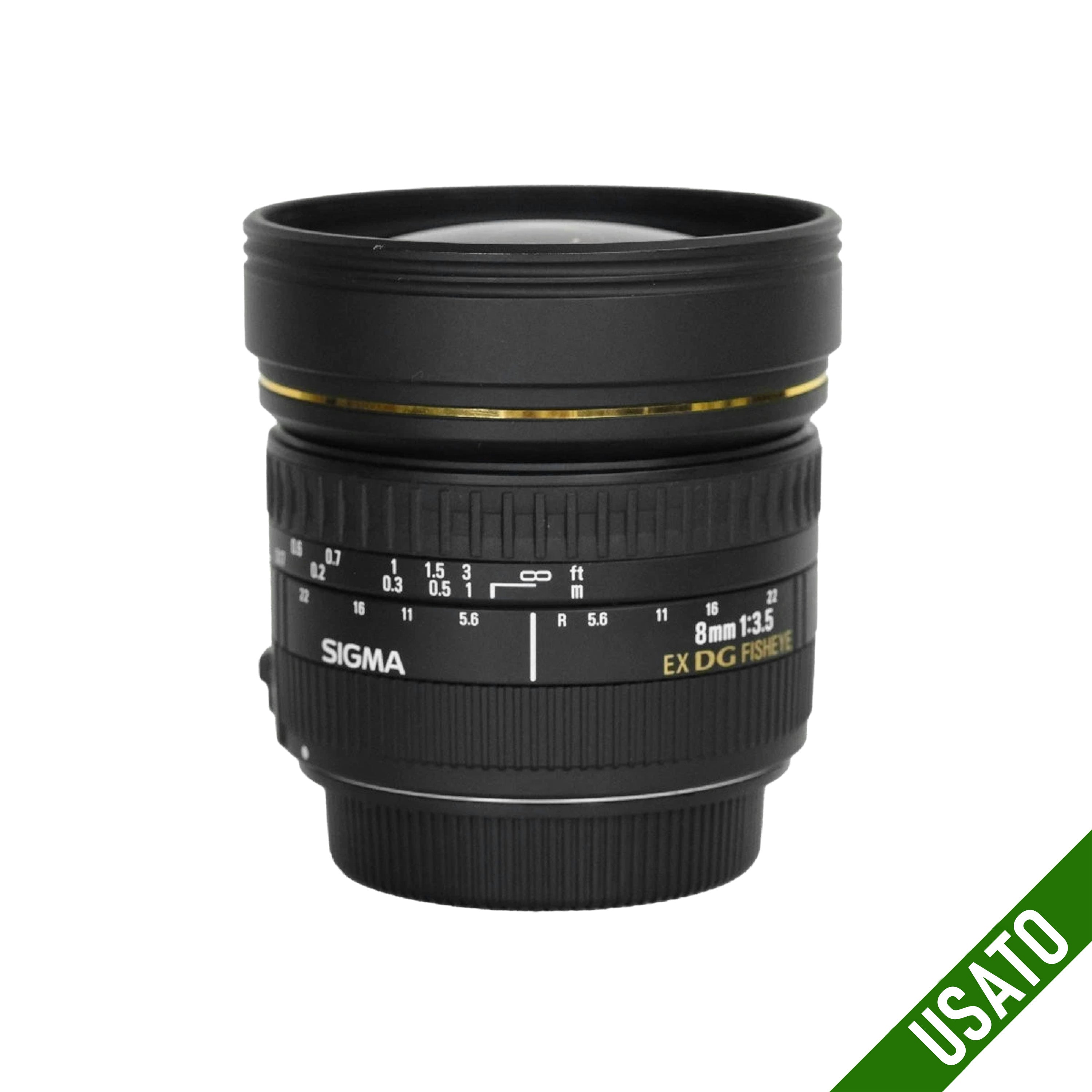 Sigma 8 mm f/3.5 EX DG Attacco Canon in Ottime Condizioni