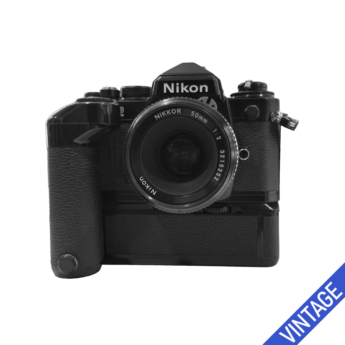 Nikon FE2 Black e Grip MD-12 + Nikkor 50 mm f/2 Occasione
