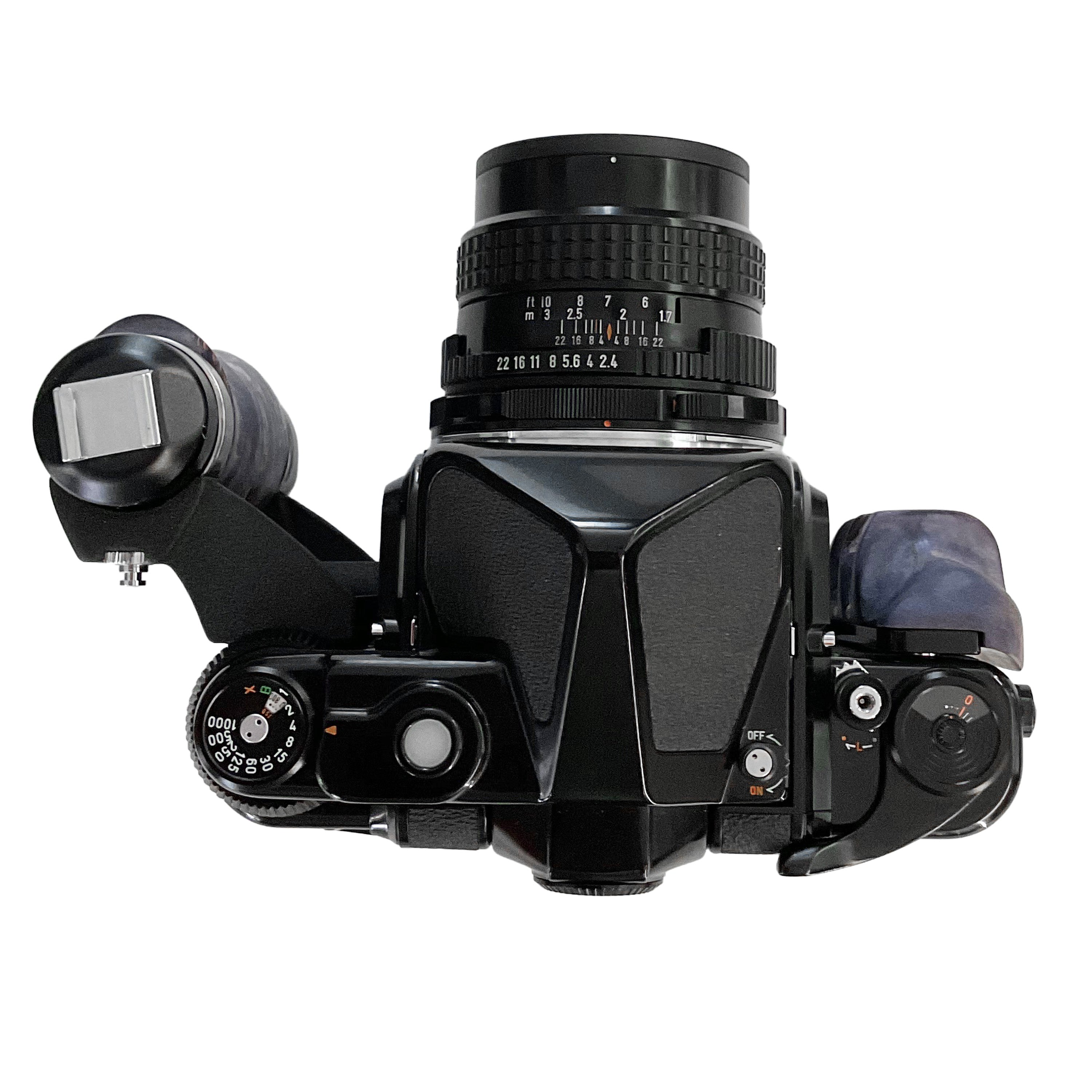 Pentax 67 con Maniglie Personalizzate + Pentax 67 105mm f/2.4 Pari al nuovo