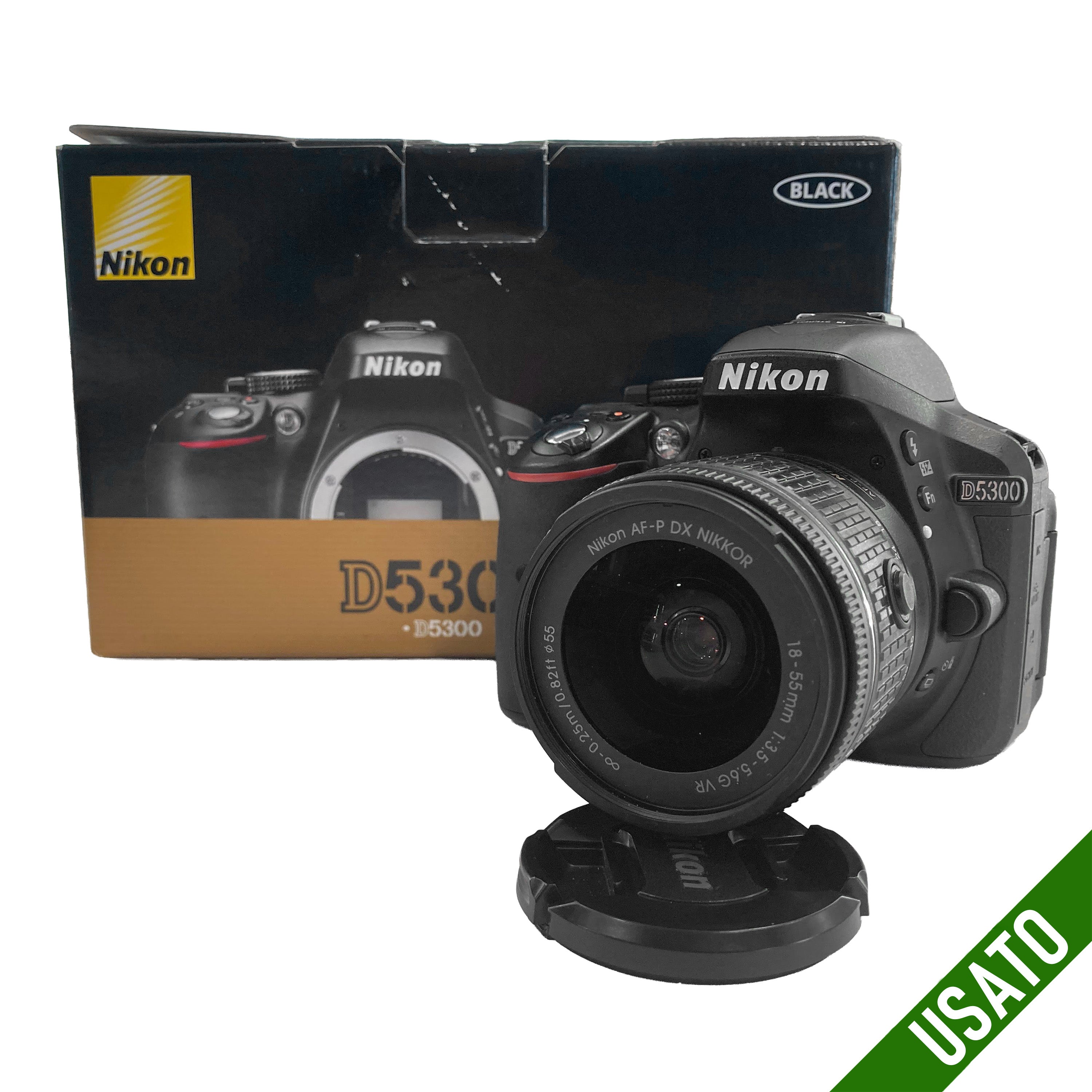 Nikon D5300 + AF-P 18-55 mm f/3.5-5.6G DX VR Pari al Nuovo