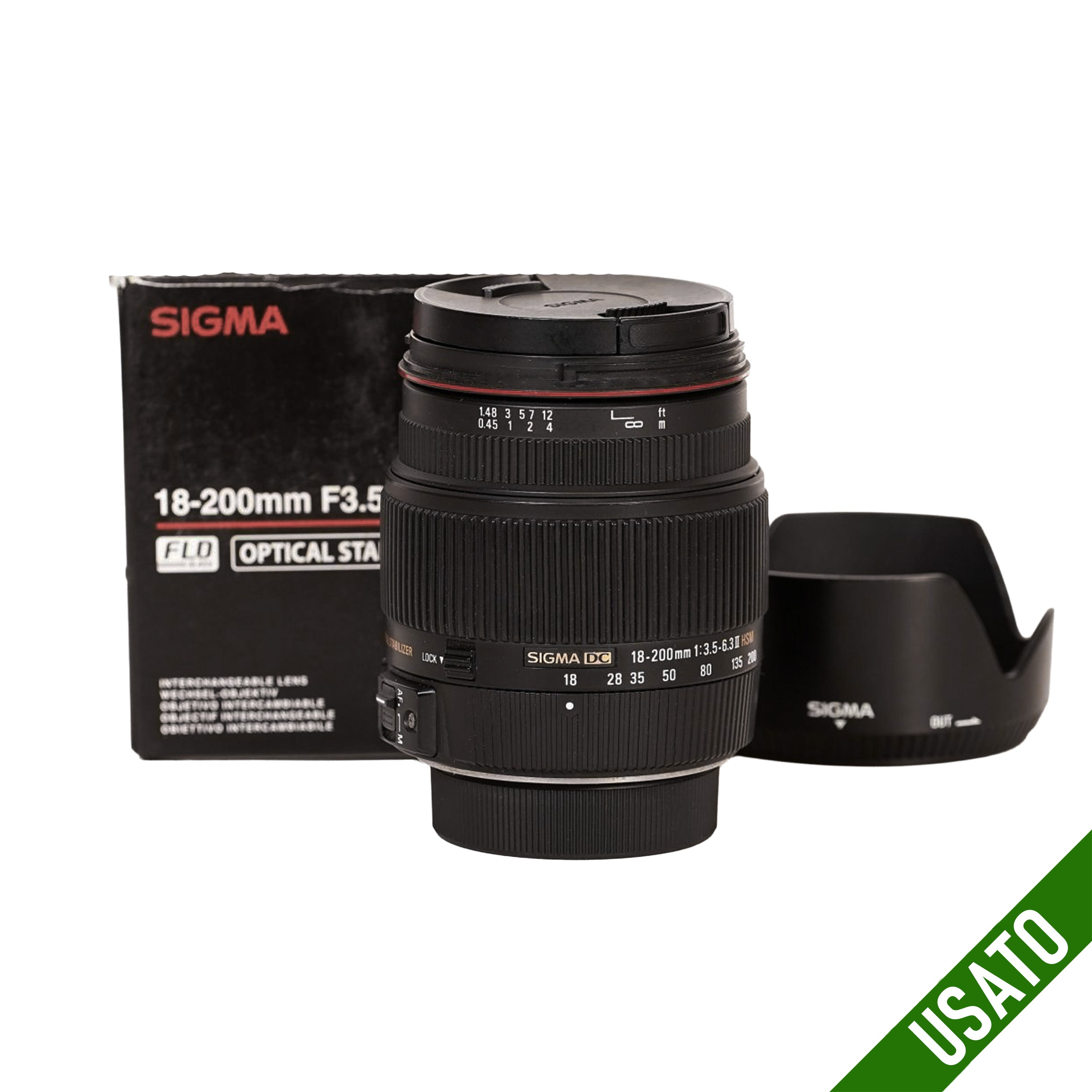 Sigma 18-200mm f/3.5-6.3 II DC OS HSM Attacco Canon  Usato