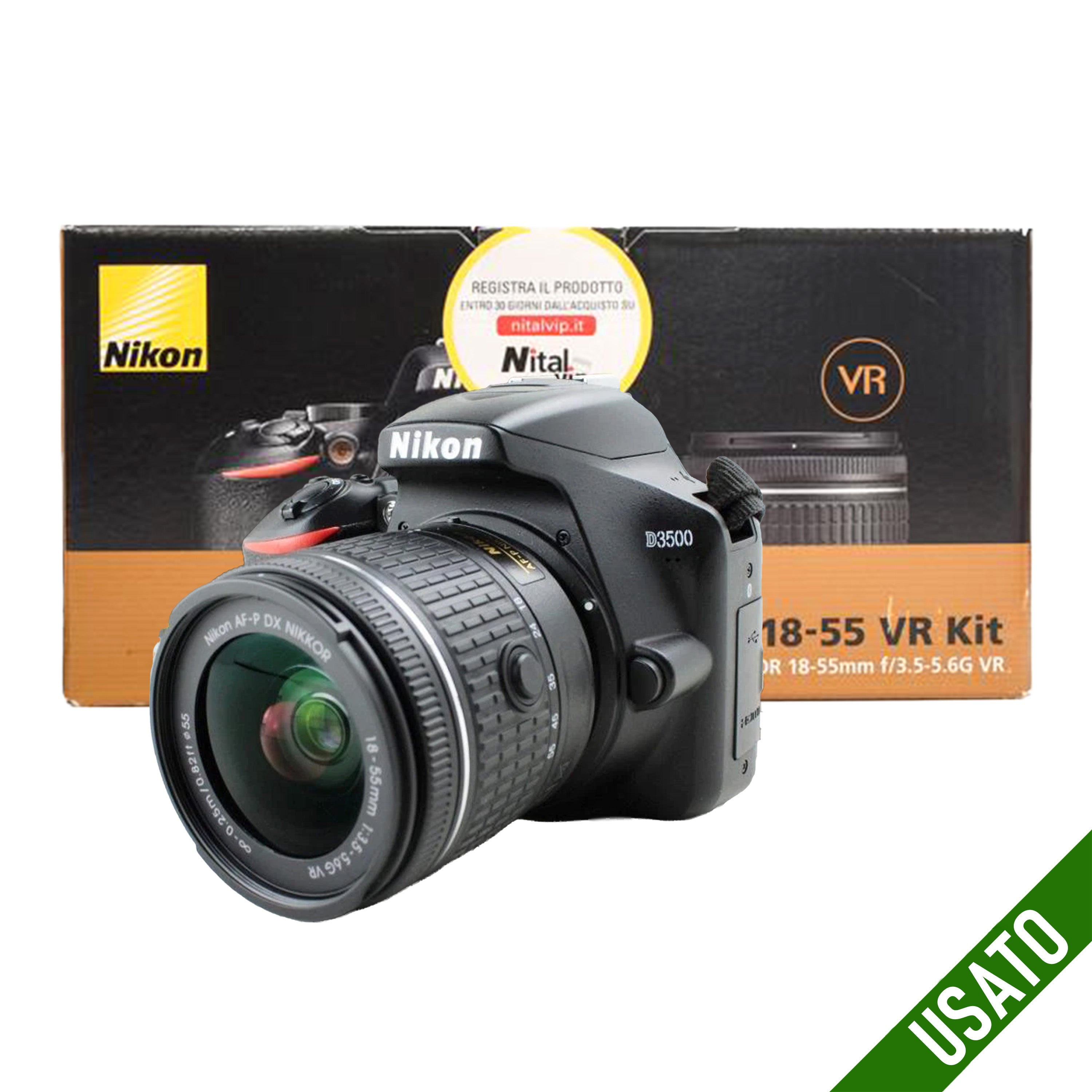 Nikon D3500 + AF-P DX 18-55 mm f/3.5-5.6 G VR Come Nuovi