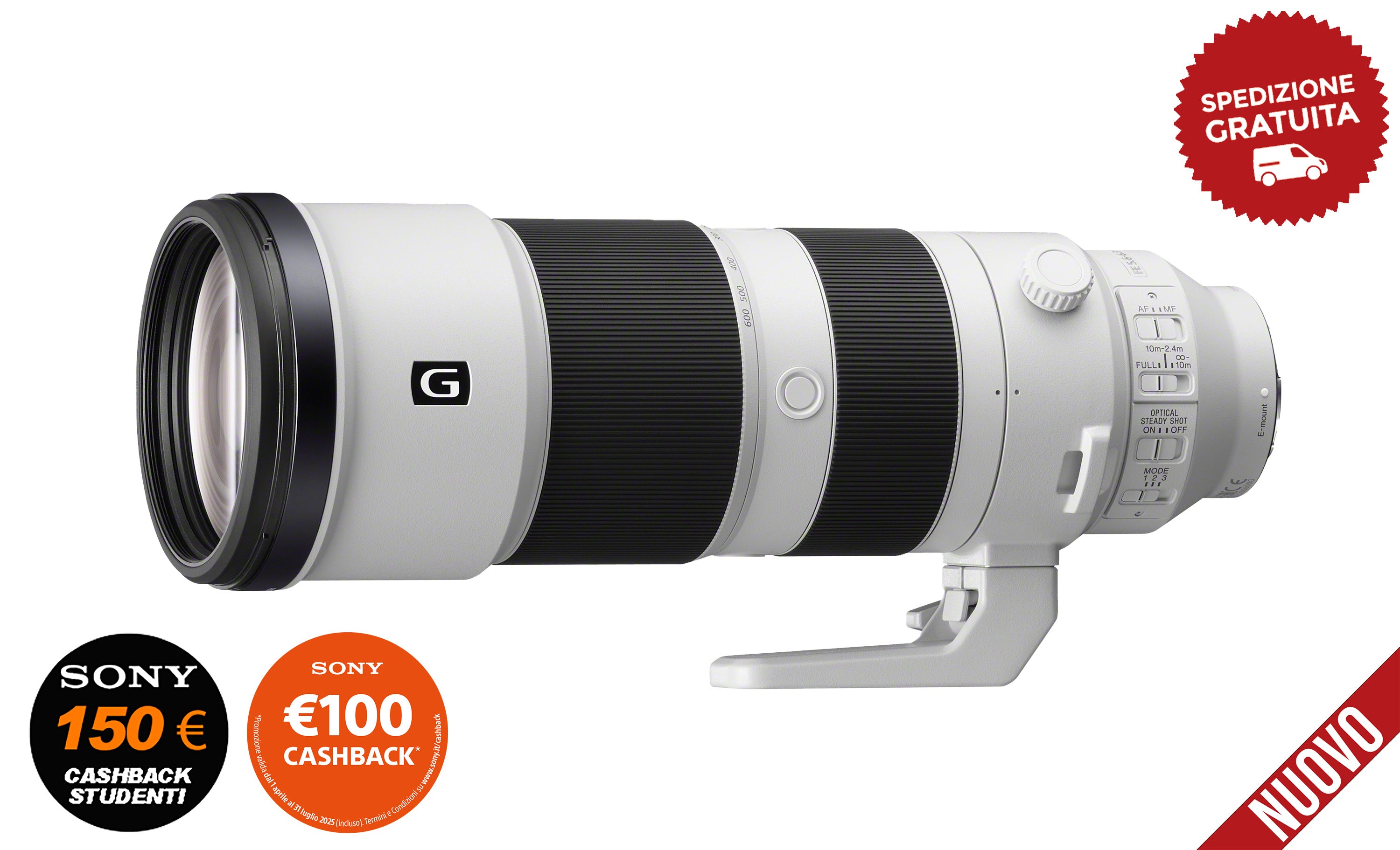 Sony FE 200-600 mm f/5.6-6.3 G OSS  Nuovo Sony Italia