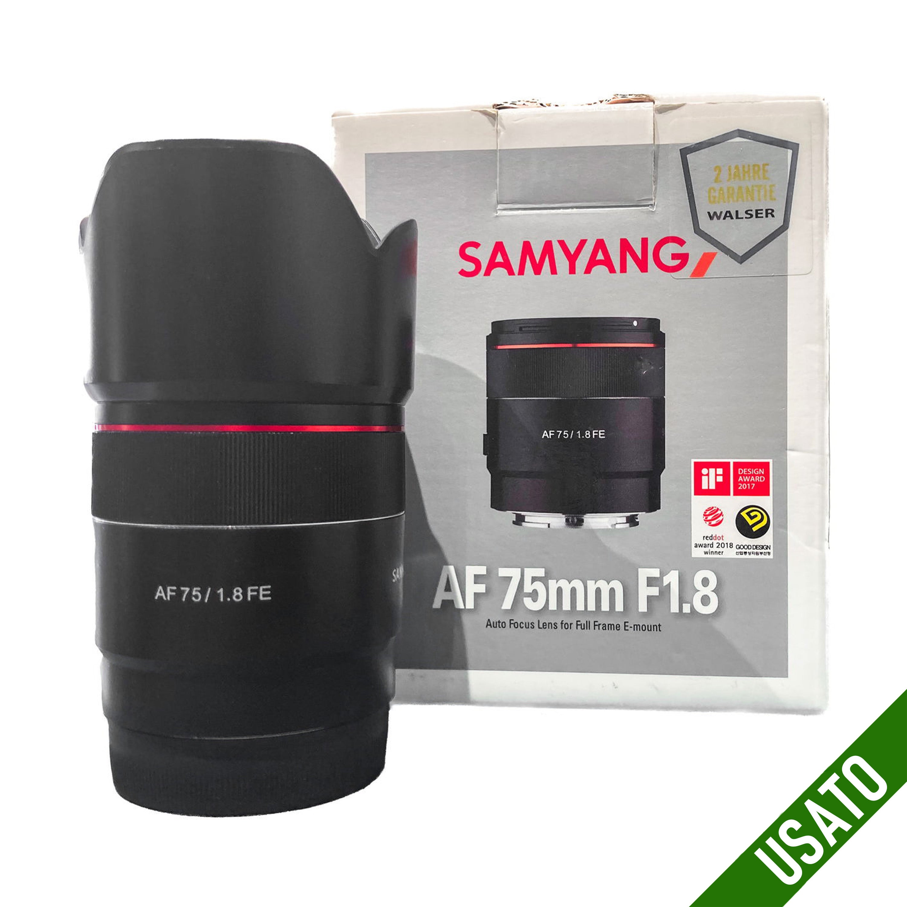 Samyang 75 mm f/1.8 AF  Attacco Sony  in Perfette Condizioni