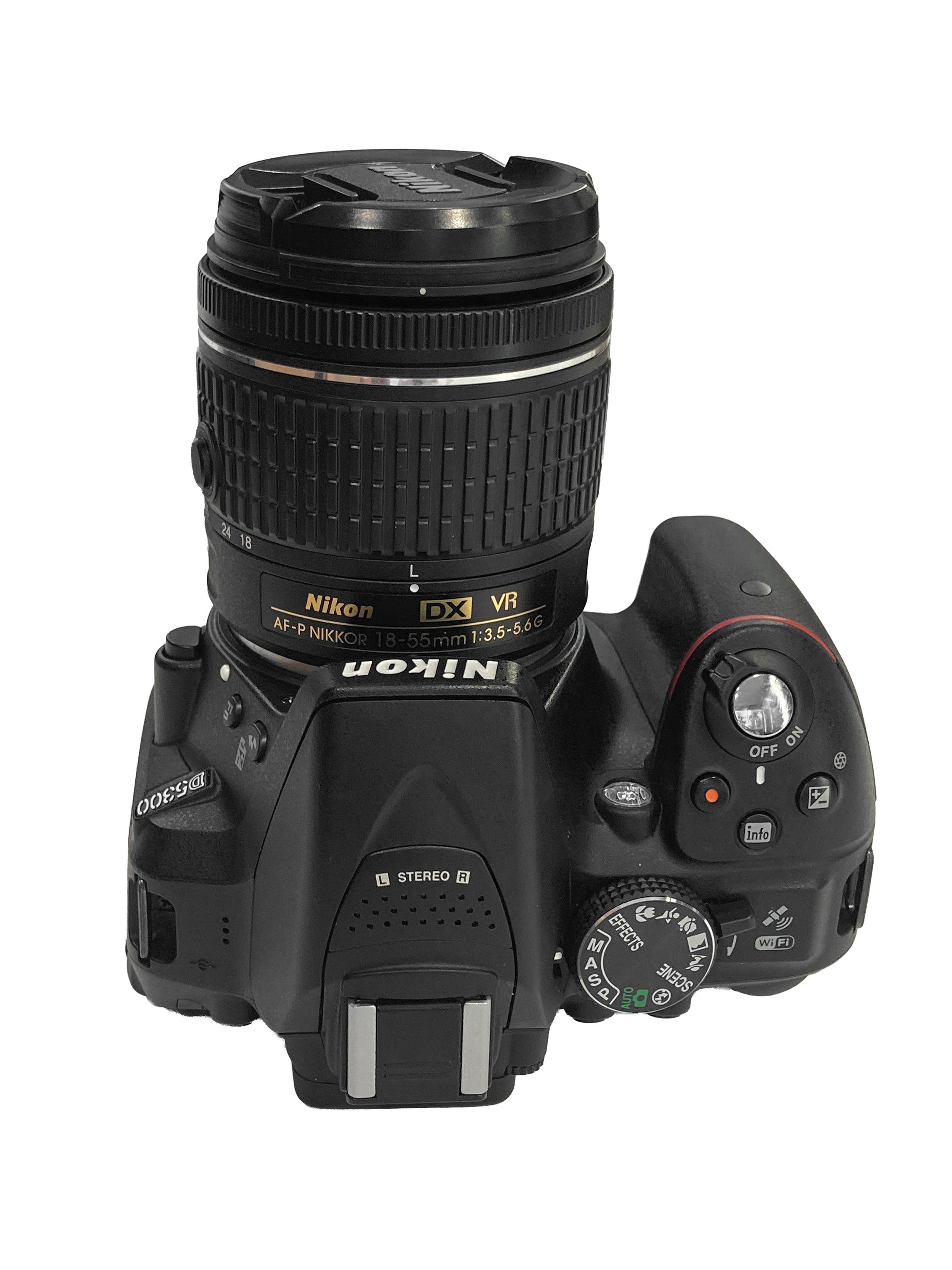 Nikon D5300 + AF-P 18-55 mm f/3.5-5.6G DX VR  Pari al Nuovo