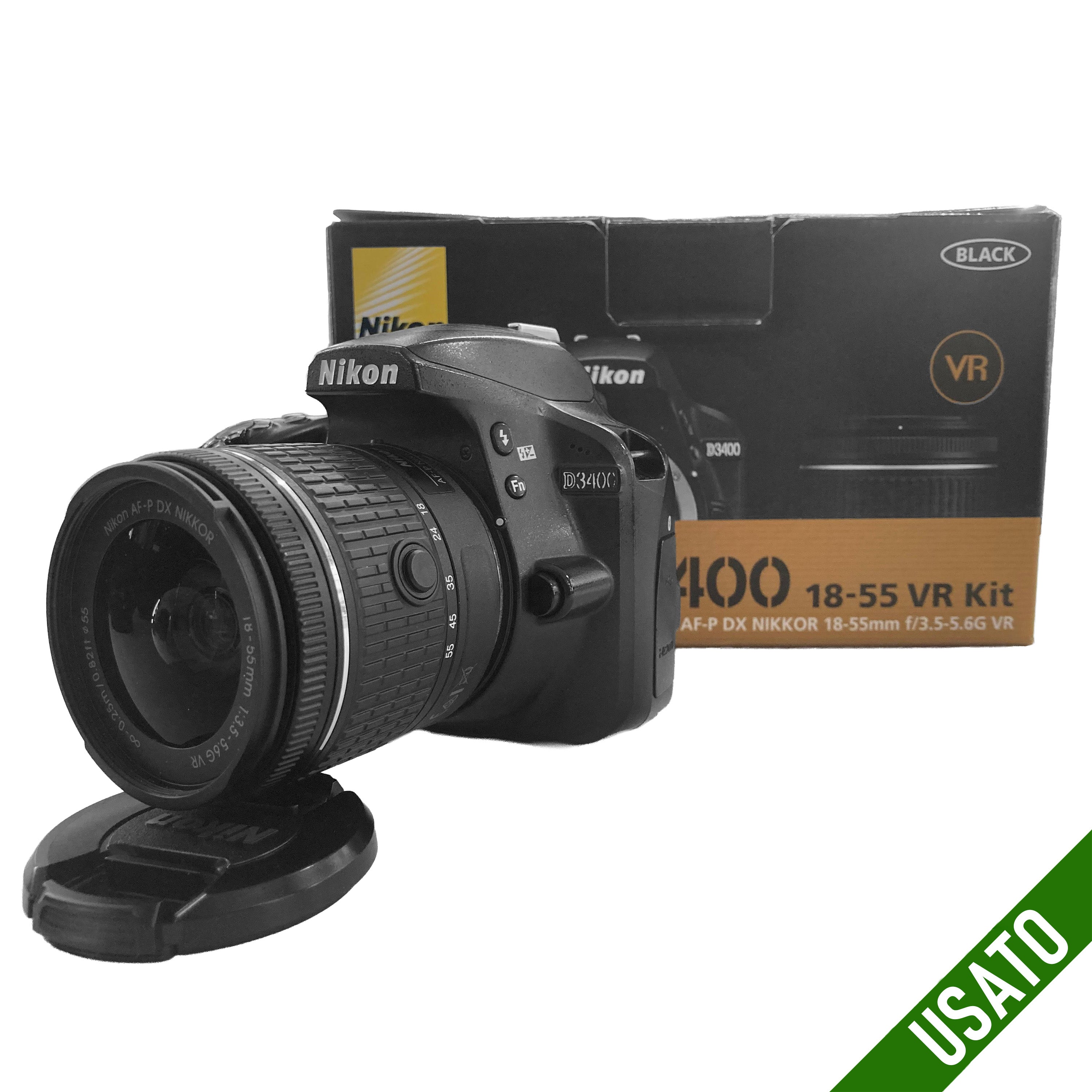 Nikon D3400 + AF-P 18-55 mm f/3.5-5.6G VR  Usati