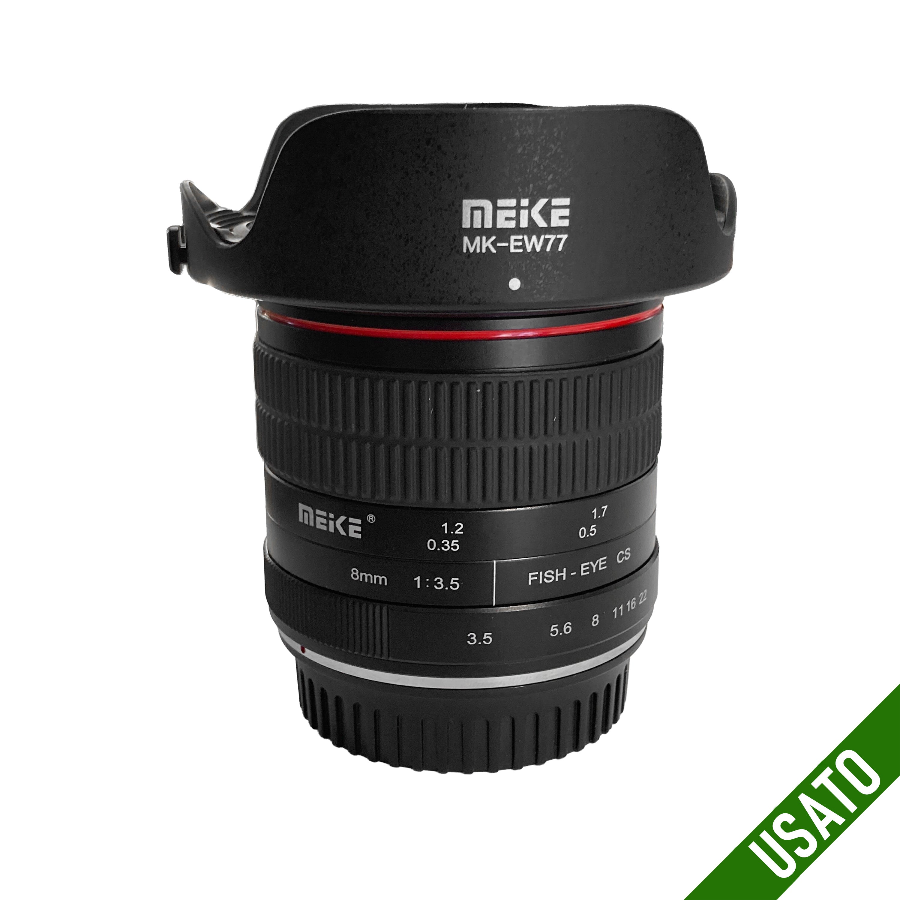Meike 8 mm f/3.5 Fish-Eye CS Attacco Canon  Pari al Nuovo